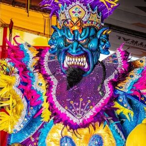 Vibrant Carnival Costume with Mask